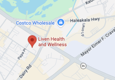 Map to Liven Health and Wellness in Kahului, HI